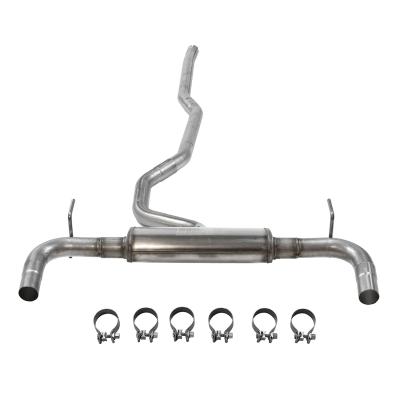 Flow Fx Cat-Back Exhaust System Fits 2014-2022 Jeep Cherokee 3.2-Liter, Flow Fx Cat-Back 2.5-Inch Stainless Steel Exhaust System, 3.5-Inch Black Ceramic Tips, Dual Out Rear Exit Flowmaster