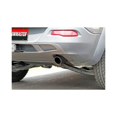 Flow Fx Cat-Back Exhaust System Fits 2014-2022 Jeep Cherokee 3.2-Liter, Flow Fx Cat-Back 2.5-Inch Stainless Steel Exhaust System, 3.5-Inch Black Ceramic Tips, Dual Out Rear Exit Flowmaster