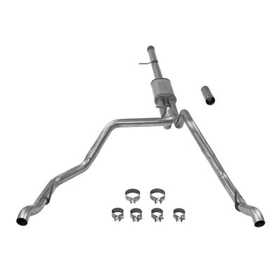 Flow Fx Cat-Back Exhaust System Fits 2019-2023 Silverado/Sierra 1500 6.2L V8 Flow Fx 3.5 Inch To Dual 2.5 Inch Cat-Back, Dual Rear Exit, Stainless Steel Exhaust System Flowmaster