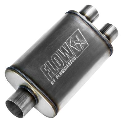 Flow Fx Muffler Flow Fx Muffler 3.00 Center In/ 2.50 Dual Out Moderate Sound Stainless Steel Flowmaster