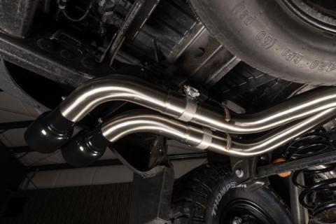 Signature Series Cat-Back Exhaust System Fits 2024-2025 Toyota Tacoma 2.4-Liter, All Wheelbases, Signature Series Dual Out Same Side Cat-Back Exhaust System, 304 Stainless Steel – Moderate Sound Flowmaster