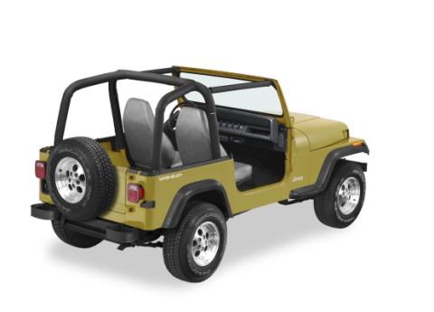 Jeep Sport Bar Covers For Jeep 1992-1995 Wrangler YJ Black Denim Bestop