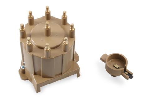 Distributor Cap &amp; Rotor Kit Hei Style Tan 1987-1993 Various GM Screw Down Cap ACCEL