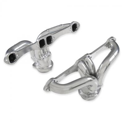 Scavenger Series Elite Header Fits 1957-1974 Corvette, Universal Center Dump, 327/350, V8, Shorty Headers 1-5/8 inch Primary 16 Gauge Tubing 3/8 Inch Flange Silver Ceramic Coating Carb Eo D-698, 409S Stainless Steel Flowmaster
