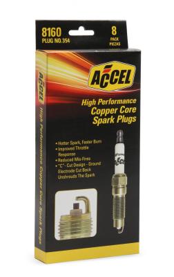 Hp Copper Spark Plug Ford 2004-Early 2008 Ford 3-Valve 4.6L,5.4L &amp; 6.8L Modular Engines One Piece Design 8 Pack Of Pn 346 ACCEL