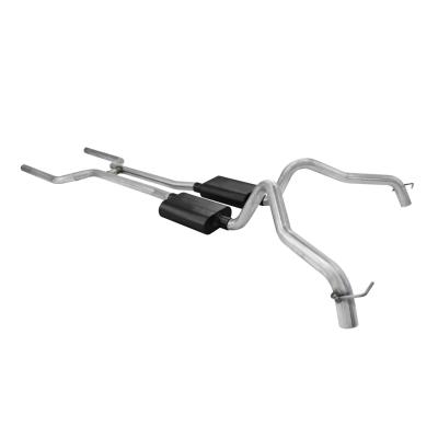 American Thunder Crossmember-Back Exhaust System Fits 1968-1974 Chevrolet Nova With V8 Engine 2.50 Inch Stainless Steel Pipes Aggressive To Moderate Sound Flowmaster