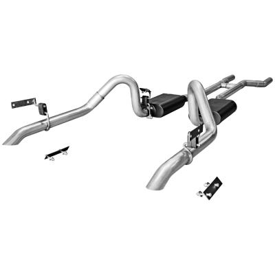 American Thunder Crossmember-Back Exhaust System 1967-1970 Ford Mustang With V8 Engine, 2.5 Inch 409 Stainless Steel Pipes Aggressive To Moderate Sound Flowmaster