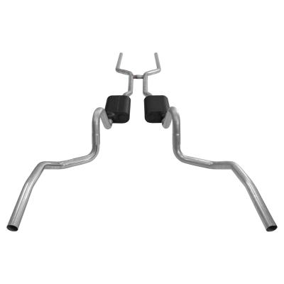 American Thunder Crossmember-Back Exhaust System Fits 1968-1972 GM A-Bodies With V8 Engine 2.50-Inch Stainless Steel Pipes Aggressive Sound Flowmaster