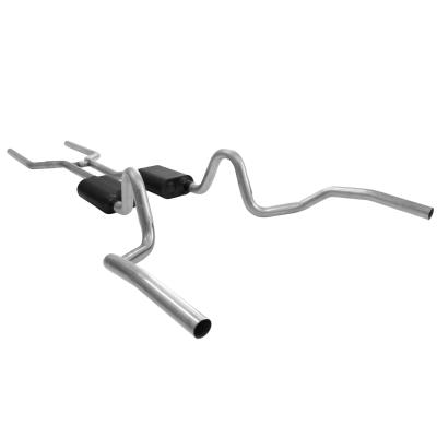 American Thunder Crossmember-Back Exhaust System Fits 1968-1972 GM A-Bodies With V8 Engine 2.50-Inch Stainless Steel Pipes Aggressive Sound Flowmaster