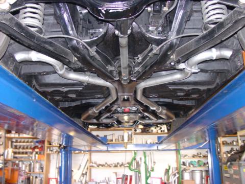 Crossmember-Back Exhaust System Fits 1959-1964 Impala, Biscayne, Bel Air With V8 Engine Moderate To Mild Sound Flowmaster