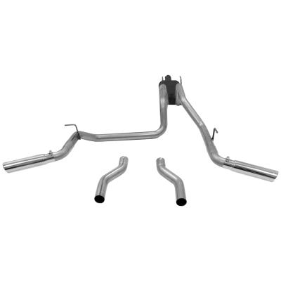American Thunder Cat-Back Exhaust System Fits 2006-2008 Dodge Ram 1500 With 5.7L Hemi Engine, Dual Side Or Rear Exit, Stainless Steel Aggressive To Moderate Sound Flowmaster