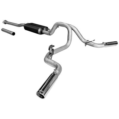 American Thunder Cat-Back Exhaust System Fits 2005-2012 Toyota Tacoma With 4.0L Engine, American Thunder, Stainless Steel, Dual Exit Exhaust System Aggressive To Moderate Sound Flowmaster