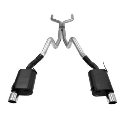 American Thunder Cat-Back Exhaust System Fits 2005-2010 Ford Mustang Gt, Gt500, California Special Or Convertible With 4.6L Or 5.4L Engine 3.00-Inch Mandrel Bent Pipes With Scavenger Series X-Pipe Aggressive Sound Flowmaster