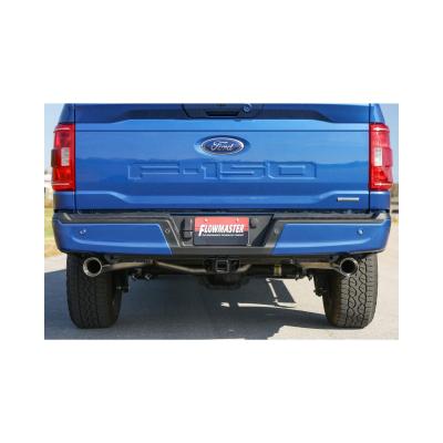 Force Ii Cat-Back Exhaust System Fits 2021-2025 Ford F-150 2.7, 3.5, 5.0-Liter, Force Ii Cat-Back, Dual Out Rear Exit, 4.00-Inch Polished Tips, Stainless Steel Exhaust System Flowmaster