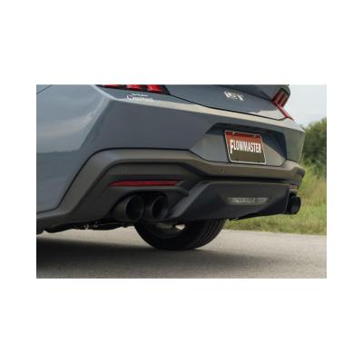 Outlaw Axle-Back Exhaust System Fits 2024-2026 Ford Mustang Gt 5.0-Liter And Ecoboost 2.3-Liter, Outlaw Axle-Back 3.0-Inch Stainless Steel Exhaust System, 4.0-Inch Black Quad Tips With Valves Flowmaster