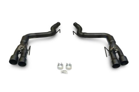 Outlaw Axle-Back Exhaust System Fits 2024-2026 Ford Mustang Gt 5.0-Liter And Ecoboost 2.3-Liter, Outlaw Axle-Back 3.0-Inch Stainless Steel Exhaust System, 4.0-Inch Black Quad Tips With Valves Flowmaster