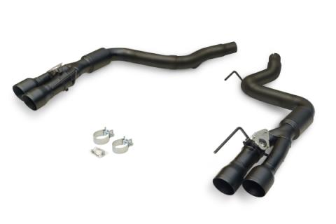 Outlaw Axle-Back Exhaust System Fits 2024-2026 Ford Mustang Gt 5.0-Liter And Ecoboost 2.3-Liter, Outlaw Axle-Back 3.0-Inch Stainless Steel Exhaust System, 4.0-Inch Black Quad Tips With Valves Flowmaster