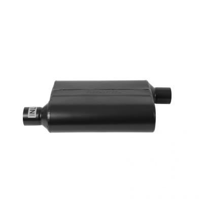 40 Series Delta Flow Chambered Muffler 40 Delta Flow Stainless Steel 2.25 Offset In 2.25 Offset Out Aggressive Sound Flowmaster