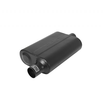 Super 44 Series Chambered Muffler Super 44 Series Stainless Steel 2.25 Offset In 2.25 Center Out Aggressive Sound Flowmaster