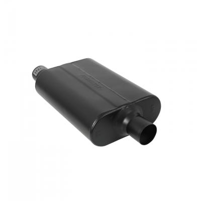Super 44 Series Chambered Muffler Super 44 Series Stainless Steel 2.25 Offset In 2.25 Center Out Aggressive Sound Flowmaster