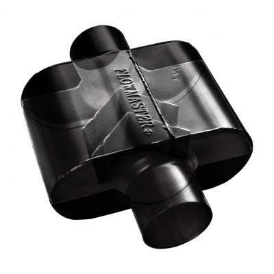Super 10 Series Chambered Muffler Super 10 Series Stainless Steel 2.50 Offset In 2.50 Offset Out Aggressive Sound Flowmaster