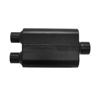 Super 44 Series Chambered Muffler Super 44 Series Stainless Steel 2.5 In (D) / 3.0 Out Center Aggressive Sound Flowmaster
