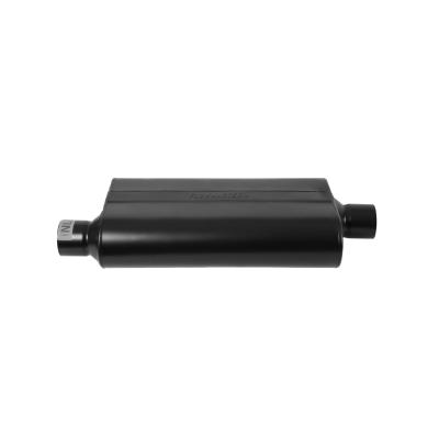 50 Series Delta Flow Chambered Muffler 50 Delta Flow Stainless Steel 2.50 Offset In 2.50 Center Out Moderate Sound Flowmaster