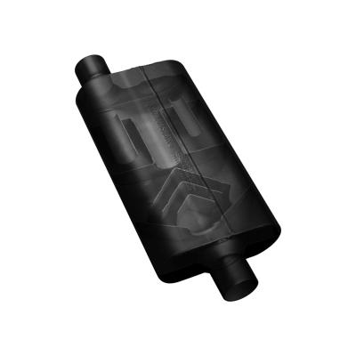 50 Series Delta Flow Chambered Muffler 50 Delta Flow Stainless Steel 3.00 Offset In 3.00 Center Out Moderate Sound Flowmaster