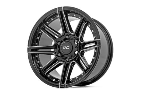 88 Series Wheel One-Piece Gloss Black 20x10 8x6.5 -19mm Rough Country