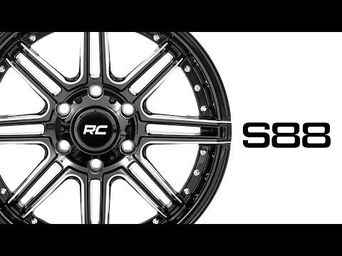 88 Series Wheel One-Piece Gloss Black 20x10 5x5 -19mm Rough Country