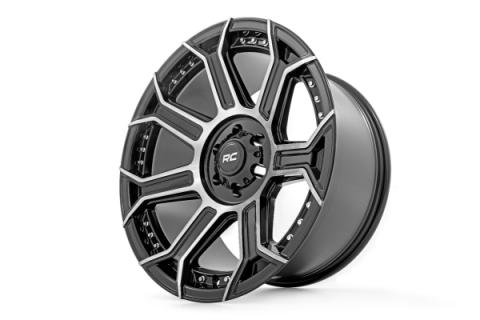 89 Series Wheel One-Piece Black Machined Gun Metal 20x10 8x170 -19mm Rough Country