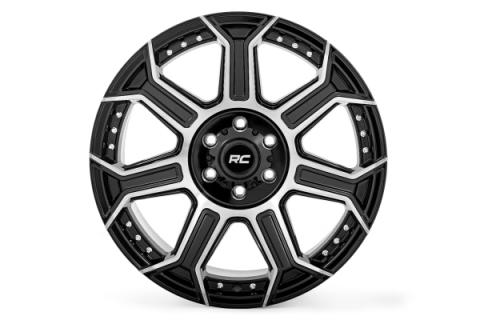 89 Series Wheel One-Piece Black Machined Gun Metal 20x10 8x170 -19mm Rough Country