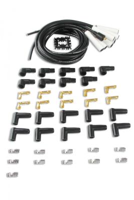 Spark Plug Wire Set Universal 180 Deg White Ceramic Boots These Ceramic Boot Spiral Core Universal Fit Spark Plug Wire Sets Have Straight 180 Degree Boots ACCEL