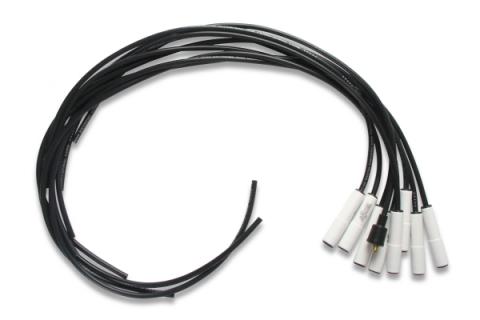 Spark Plug Wire Set Universal 180 Deg White Ceramic Boots These Ceramic Boot Spiral Core Universal Fit Spark Plug Wire Sets Have Straight 180 Degree Boots ACCEL
