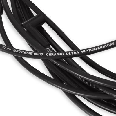 Spark Plug Wire Set Chevy Small Block- Hei 75-86 Wires Under Valve Cover Black ustom Fit Extreme Heat Black Ceramic Boot Spark Plug Wire Set ACCEL