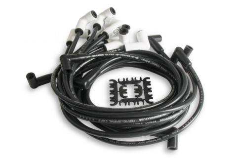 Spark Plug Wire Set Chevy Small Block With Hei 75-86 Wires Under Valve Cover Custom Fit Extreme Heat Ceramic Boot Spark Plug Wire Set ACCEL