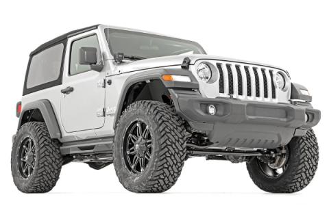 3.5 Inch Jeep Suspension Lift Kit Vertex Reservoir Stage 2 Coils &amp; Control Arm Drop 18-20 Wrangler JL Rubicon-2 Door Rough Country