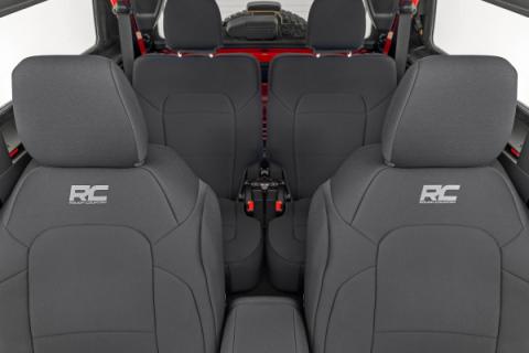Bronco Seat Covers Bucket Seats Front Row and Rear Row Ford Bronco 2 Door 21-Up Rough Country