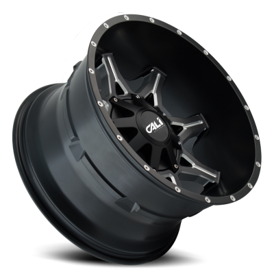 Cast Aluminum Wheels Obnoxious 9107 SB 20x10 Milled Spokes Satin Black 5 On 127/5 On139.7 Bolt Pattern -19 Offset Cali Offroad Wheels