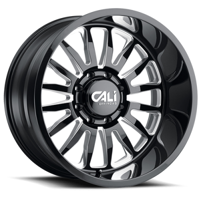 Cast Aluminum Wheels Summit 9110 GB-M 20x10 Milled Spokes Gloss Black 5 On 127 Bolt Pattern -25 Offset Cali Offroad Wheels