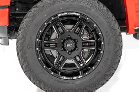 92 Series Wheel Machined One-Piece Gloss Black 20x12 8x180 -44mm Rough Country