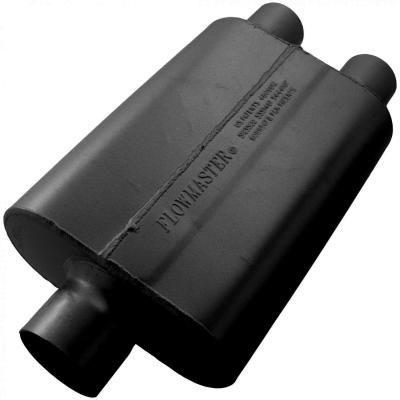 40 Series Delta Flow Chambered Muffler 40 Delta Flow 3.00 Center In 2.50 Dual Out Aggressive Sound Flowmaster