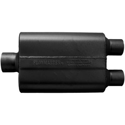 40 Series Delta Flow Chambered Muffler 40 Delta Flow 3.00 Center In 2.50 Dual Out Aggressive Sound Flowmaster