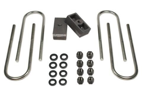 1.5 Inch Rear Block &amp; U-Bolt Kit 73-87 Chevy Truck/GMC Truck/73-91 Suburban/Tahoe/Jimmy 1/2 Ton 4WD Tuff Country