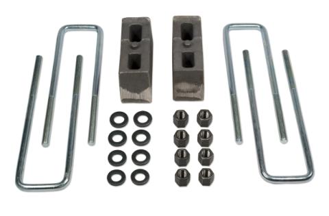 Rear Block &amp; U-Bolt Kit 3 Inch 01-10 Chevy Silverado/GMC Sierra 3500 / 3500HD 4WD Tuff Country