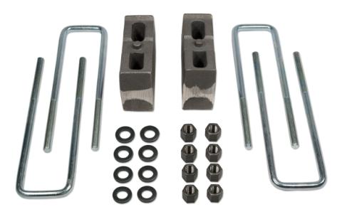 Rear Block &amp; U-Bolt Kit 4 Inch 01-10 Chevy Silverado/GMC Sierra 3500 / 3500HD 4WD Tuff Country