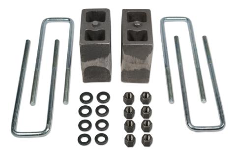 5.5 Inch Rear Block &amp; U-Bolt Kit 94-02 Dodge Ram 2500/3500 4WD with factory Contact Overloads 0.75 Inch Lift Tapered Tuff Country