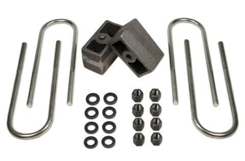 3 Inch Rear Block &amp; U-Bolt Kit 87-01 Jeep Cherokee 4WD w/ 2.75 Inch Rear Axle Tuff Country