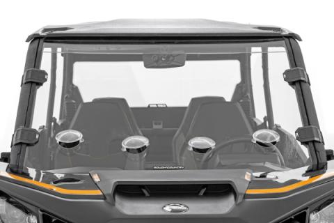 Vented Full Windshield Scratch Resistant Can-Am Commander XT (21-22) Rough Country