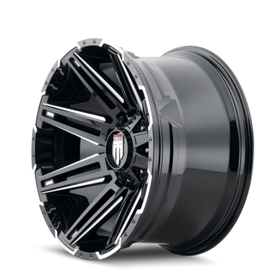 Boom AT1903 Gloss Black Milled 22X12 5-127 -44MM 78.1MM Off Road Wheels American Truxx